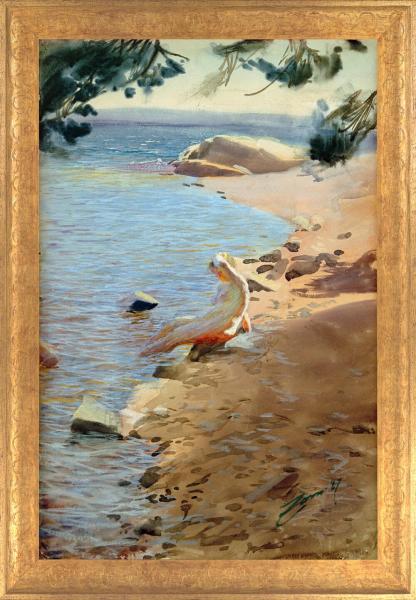 Anders Zorn Strandstudie Schären bei Stockholm