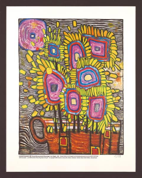 Friedensreich Hundertwasser Strauß - Blumenstrauß. Hommage á van Gogh