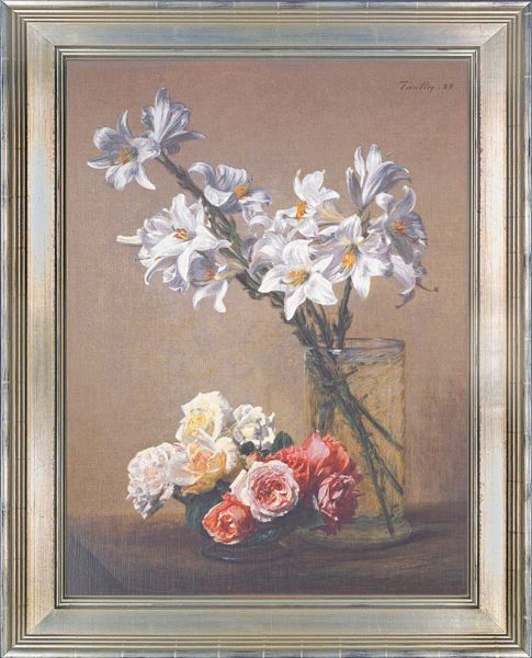 Henri de Fantin-Latour "Weiße Lilien in Glasvase"