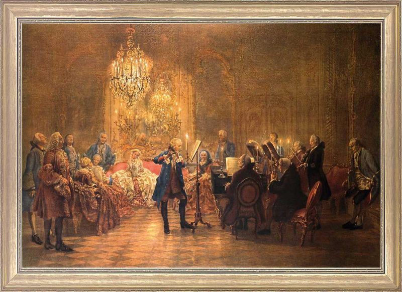 Adolph von Menzel "Flötenkonzert Friedrichs des Großen in Sanssouci"