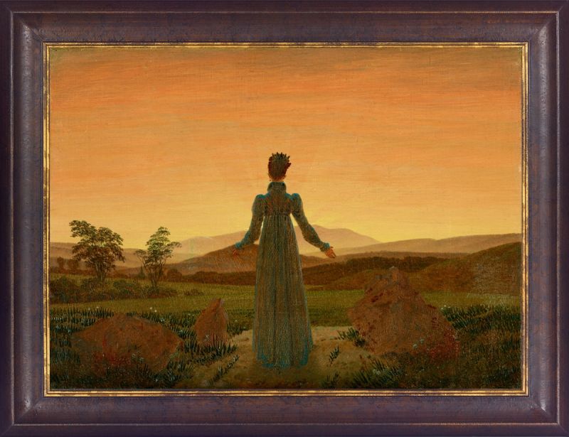 Caspar David Friedrich Frau vor der untergehenden Sonne