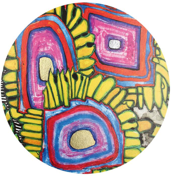 Friedensreich Hundertwasser Strauß - Blumenstrauß. Hommage á van Gogh - Detail