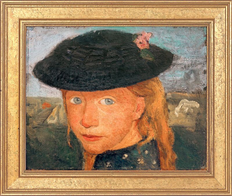 Paula Modersohn-Becker Kopf eines kleinen Mädchens mit Strohhut